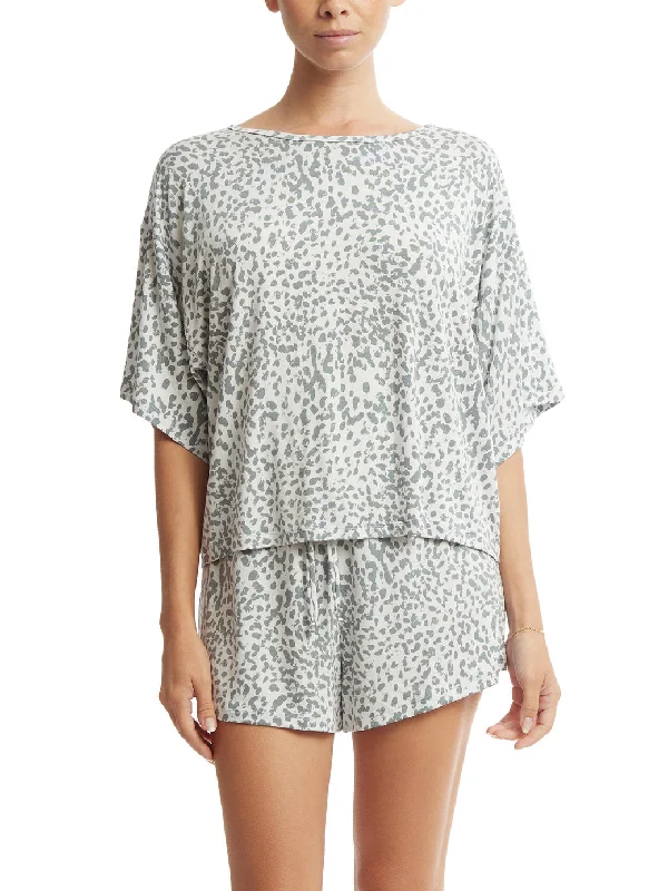 Unwind Tee | Snow Leopard Metallic unclassified dresses