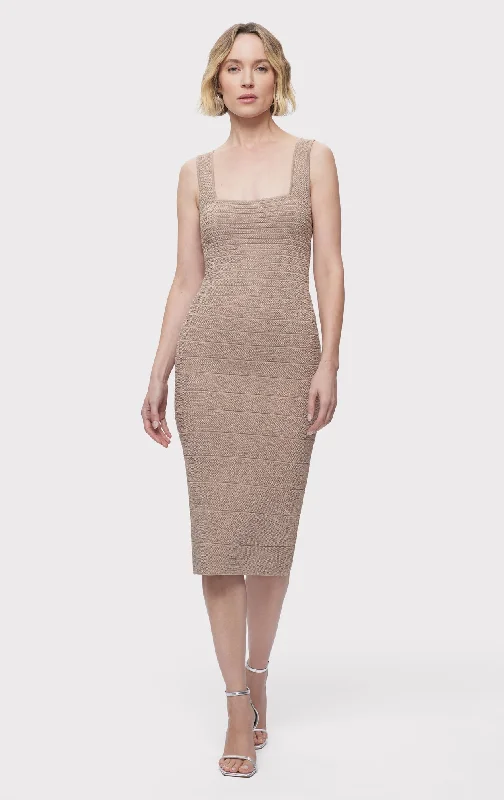 The Aubrey Dress | Metallic Dune Soft fabric unclassified dresses