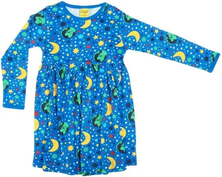 Mother Earth Blue Dress Twirly  10y (140cm) Casual chic unclassified dresses