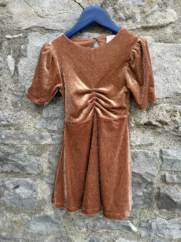 Gold spotty velvet dress 6y (116cm) Vintage unclassified dresses