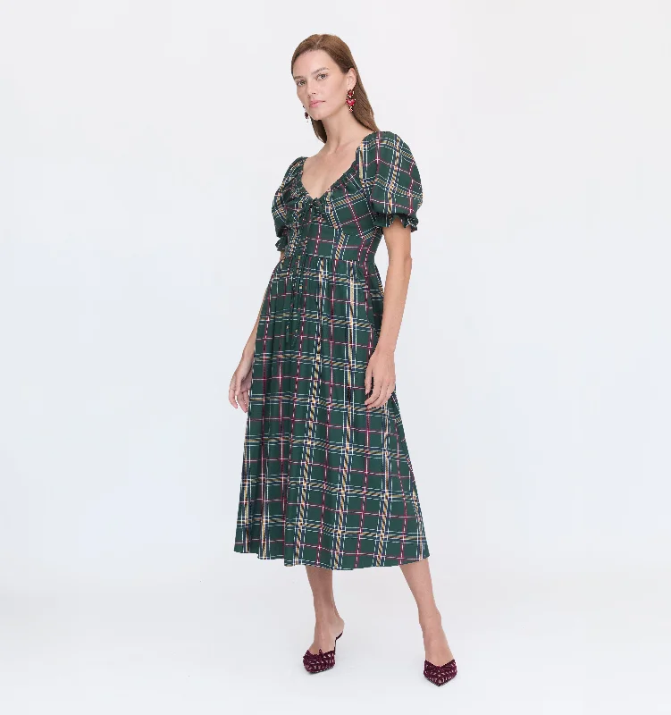 The Ophelia Dress - Juniper Tartan Color block unclassified dresses