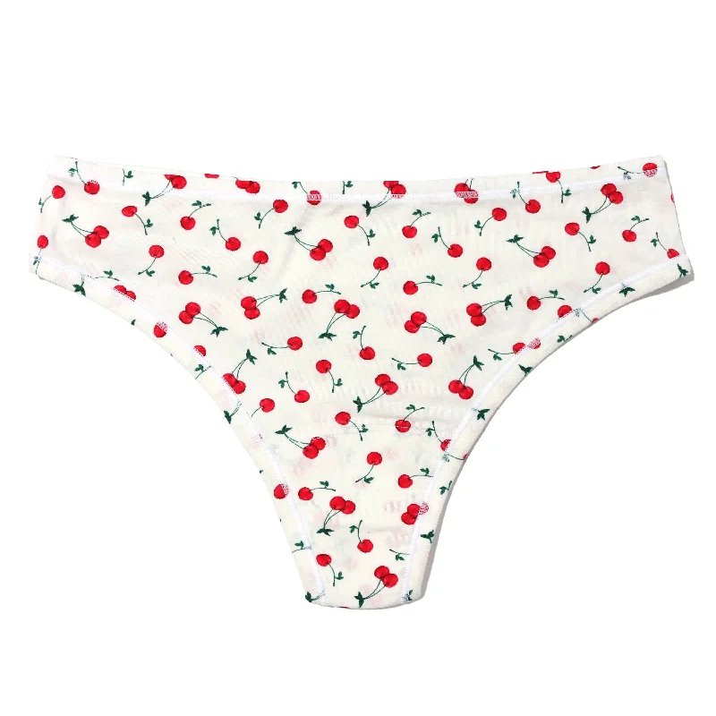 Playstretch Natural Rise Thong | Cherry On Top Long sleeve unclassified dresses