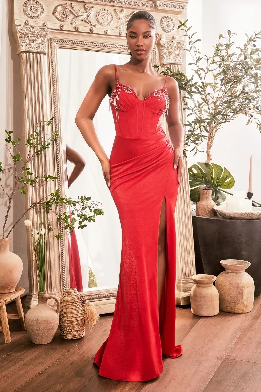 IRIDESCENT FITTED EMBELLISHED DETAIL GOWN Vacation unclassified dresses