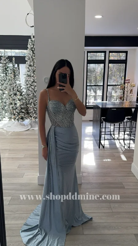 CRYSTAL & SATIN FITTED GOWN Gothic unclassified dresses