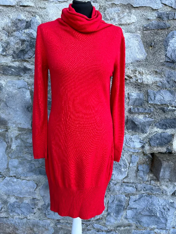 Red turtle neck dress uk 8-10 Cotton unclassified dresses