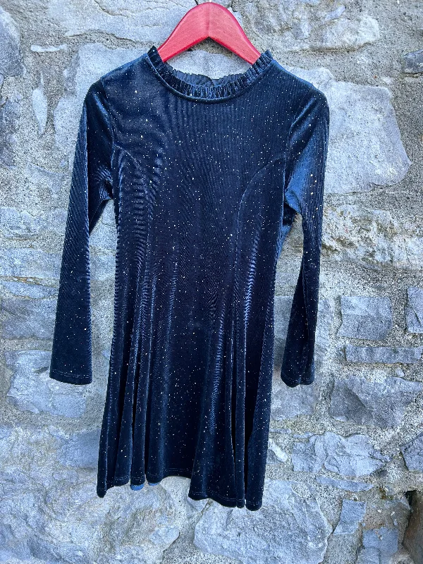 Sparkly navy velvet dress   8-9y (128-134cm) Lace unclassified dresses