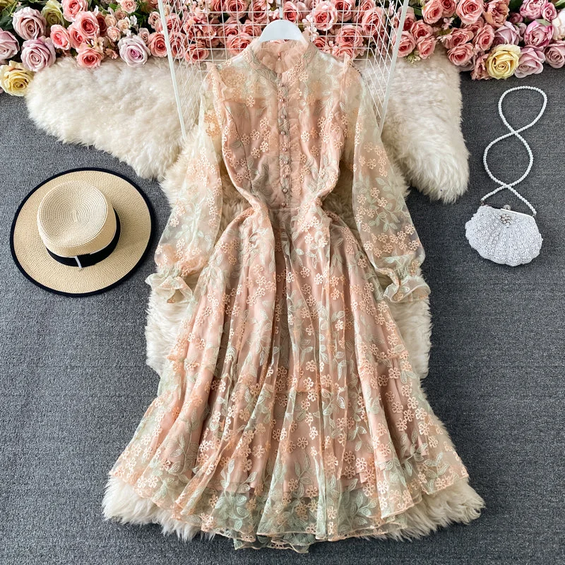 Cute A line lace dress fashion dress  419