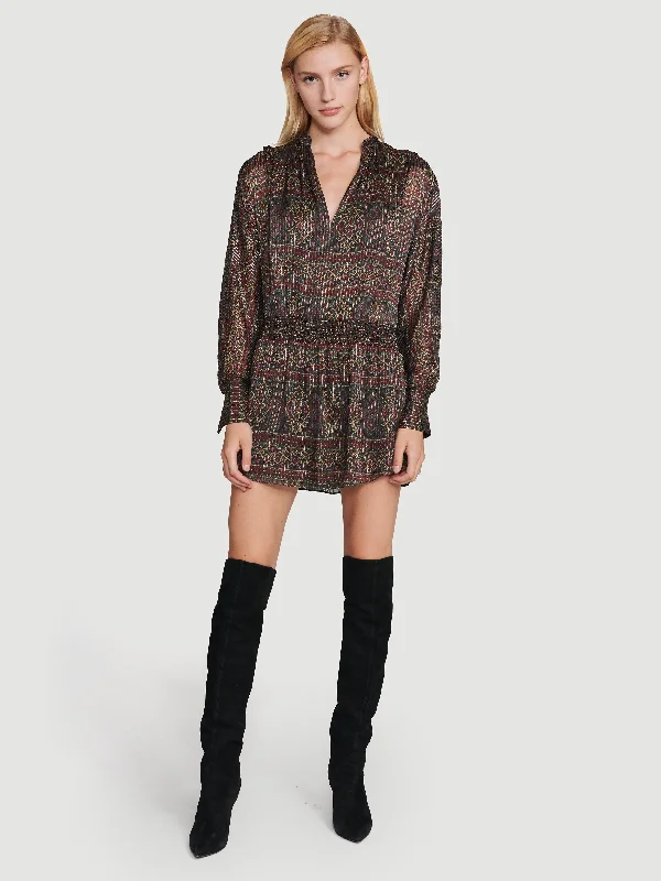 Paisley Party Dress -- Deep Moss Multi Designer party dresses