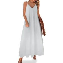Spaghetti Strap Ankle-Length Dress Long dress Porcelain Corset maxi dresses